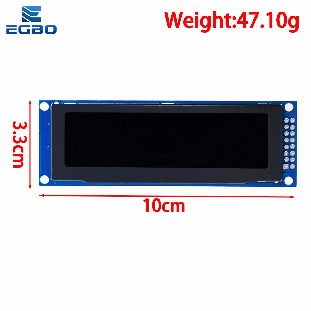EGBO 리얼 OLED 디스플레이, 3.12 인치 256x64 25664 도트 그래픽 LCD 모듈 디스플레이 스크린, LCM 스크린, SSD1322 컨트롤러, 지지대 SPI