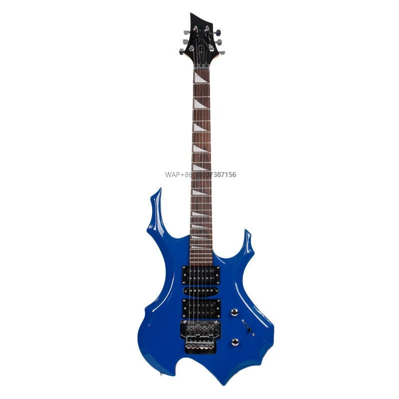 20W  Pickup Electric Guitar with Flame Shaped Rosewood Back Essential Features Cheap Price Ash Body Mahogany/Linden Sides
