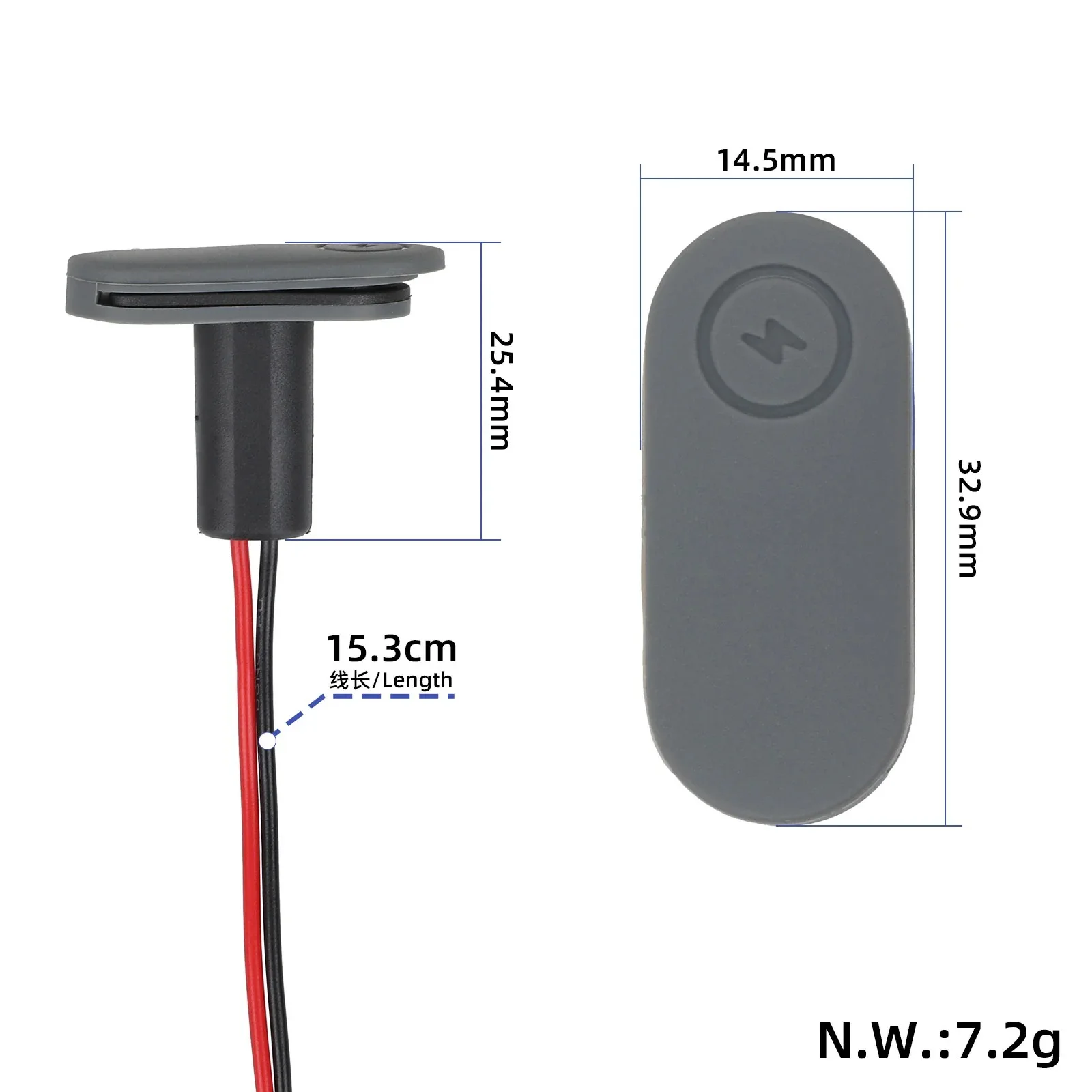Waterproof Cover for 6lite Electric Scooter Charging Port Charging Socket Plug Cap Replacement