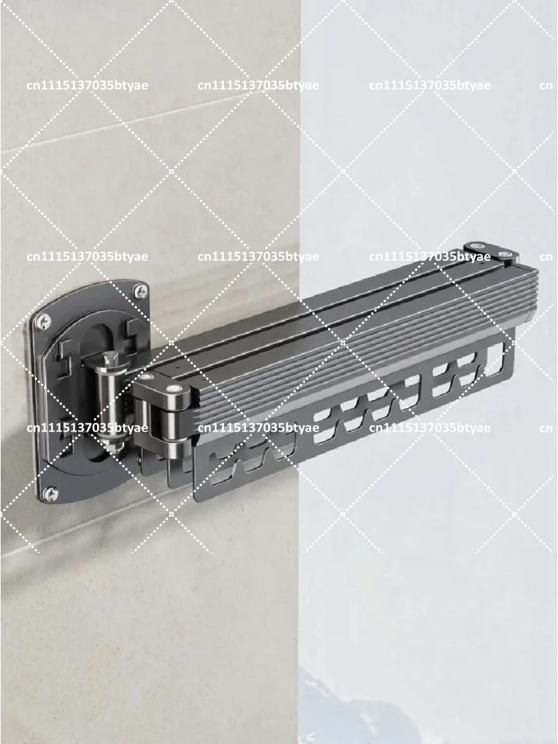 Wall-Mounted Folding Drying Rack Retractable Indoor Balcony Hanger No Drilling Space Saving