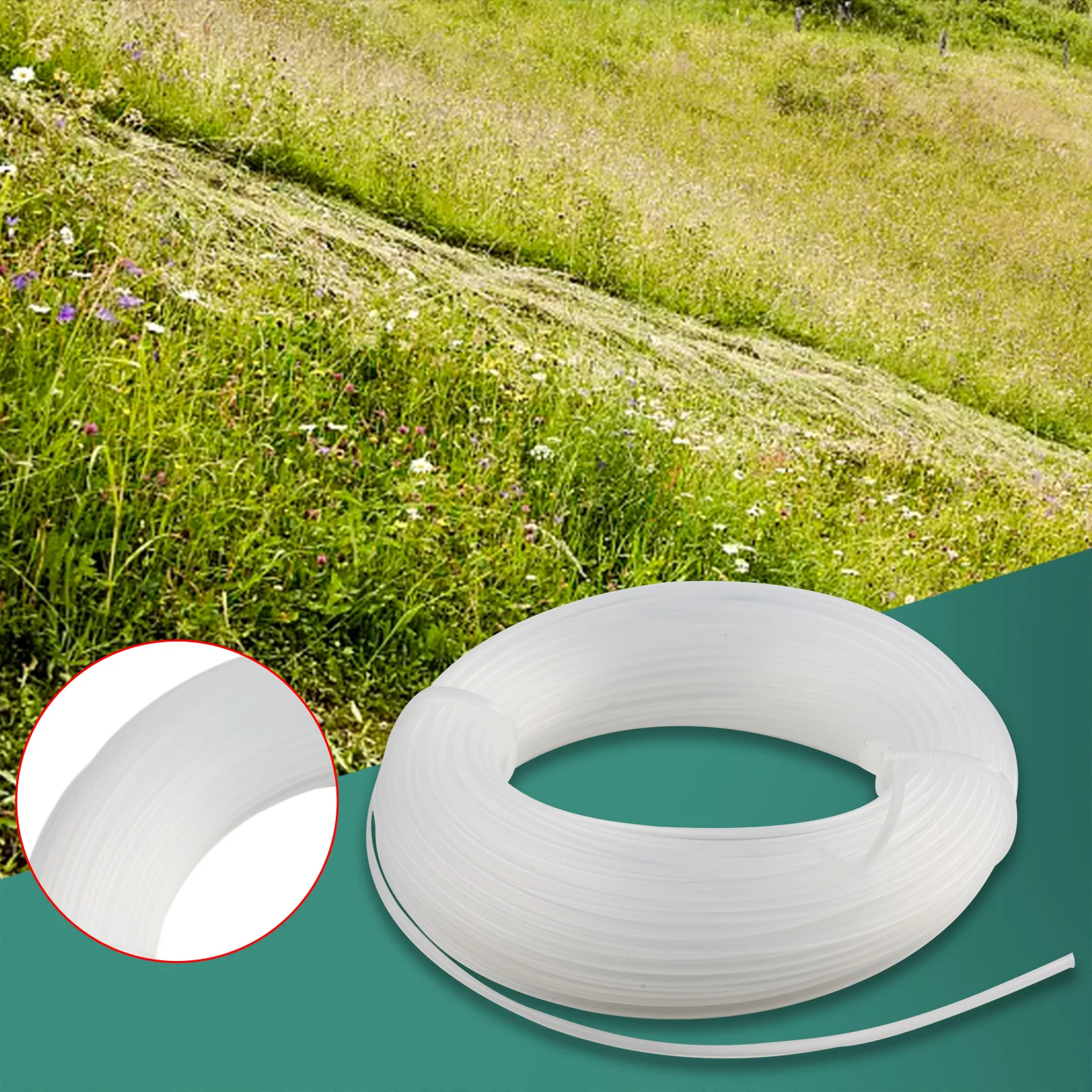 High Quality Nylon White Cutting Lines Round Garden Grass Practicall Replacement Care Cord Wire Electric Exquisite