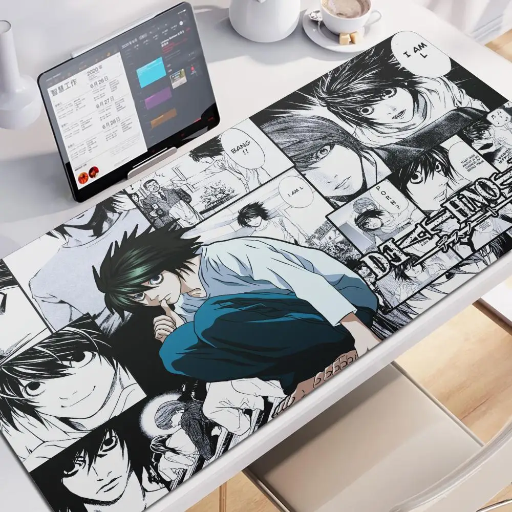 Death Note XL 700X300 Anime Mousepad HD Printing Computer Gamers Locking Lock Edge Mouse Pad XXL 900x400mm Keyboard PC Desk Pad