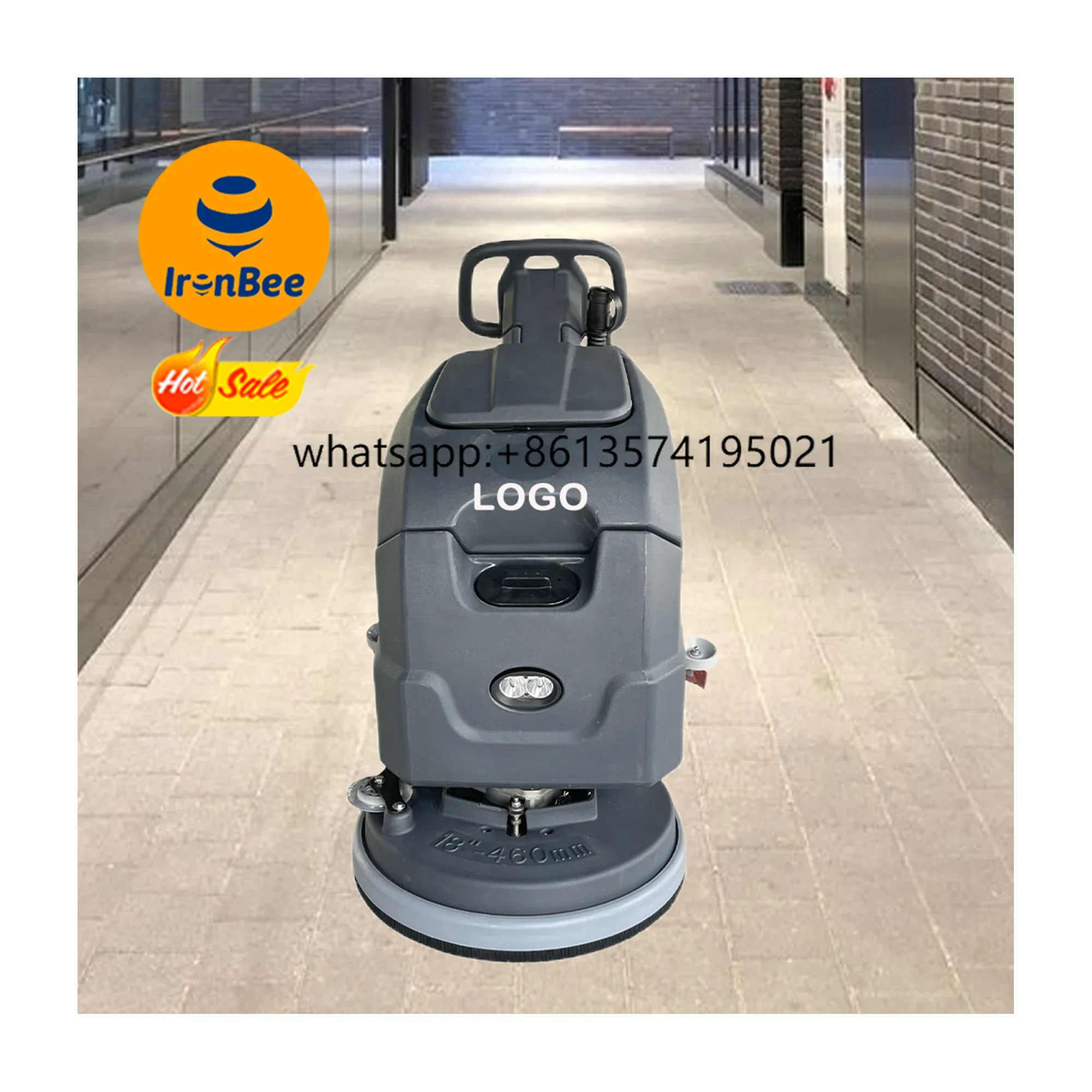 

TIronBee JX45 New Product Automatic Walk Behind Commercial Scrubber Floor Washing Machine Marble Granite Floor Cleaning Machine