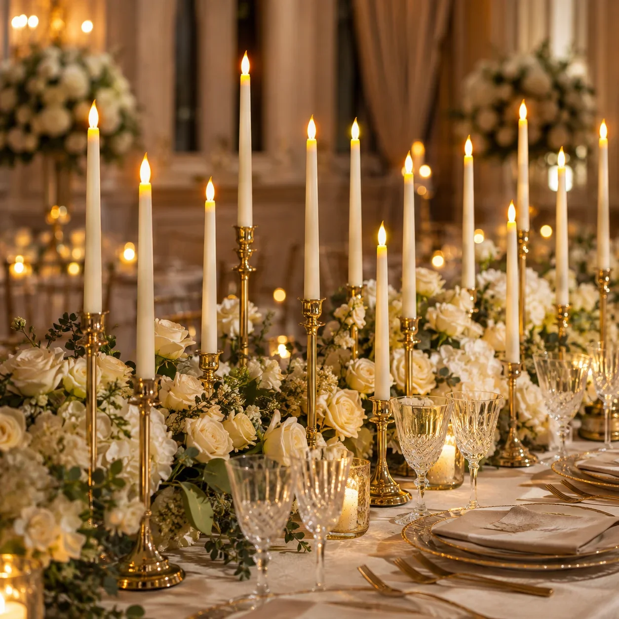 12-240Pcs LED Candles Flameless Candle for Wedding Black Candle 11 Inch Long Taper Candles Battery Operated Christmas Home Decor