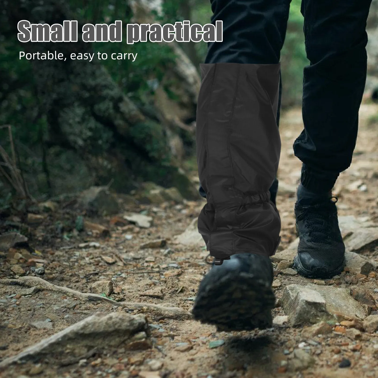 

2Pcs Adjustable Waterproof Boot Gaiters Outdoor Leg Protectors Hiking Mountain Climbing Snow Mud Anti Slip Shoe Covers