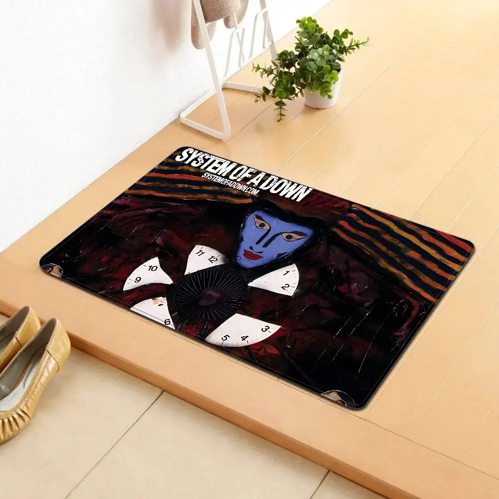 Metal S-System O-Of A D-Down Band Floor Mat INS Style Soft Bedroom Floor House Laundry Room Mat Anti-skid Household Carpets