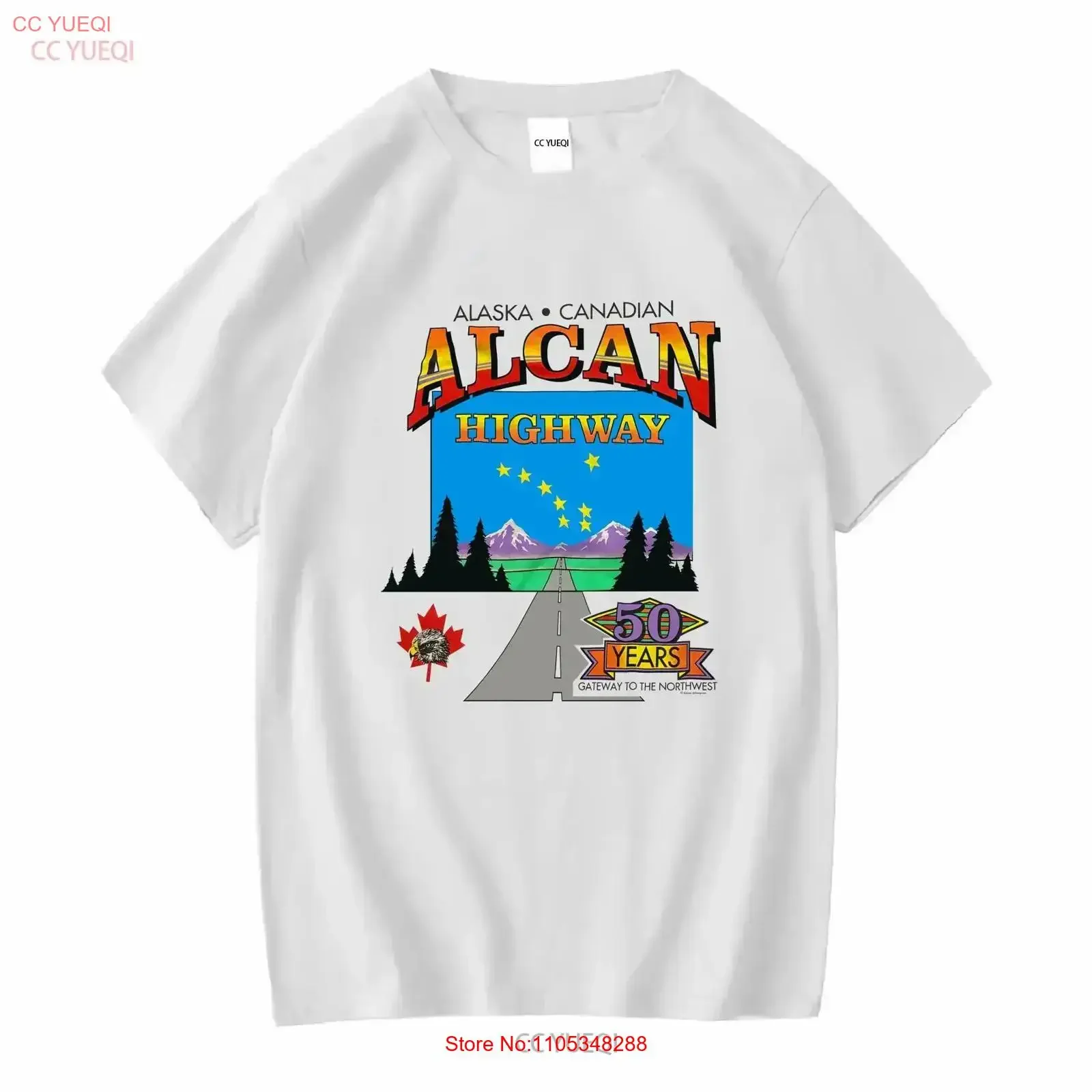 Vintage Alaska Highway T Shirt Mens L Gray Canada Alcan 50th Anniversary 90s Washed Slightly Soft Top For Everyday Wear