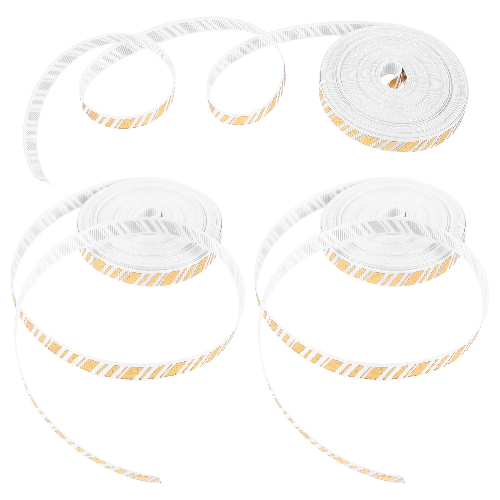 

3pcs 3 Rolls 10 Yards Christmas Ribbon Festive Wrapping Ribbon For Presents Holiday Diy Crafts Bow Making Xmas Party Wedding