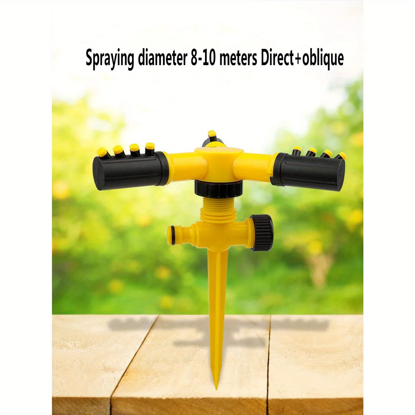 1pc 360° Automatic Rotating Sprinkler Head, Watering Sprinkler Nozzle, Flower Watering Device, Gardening & Lawn Supplies view 2