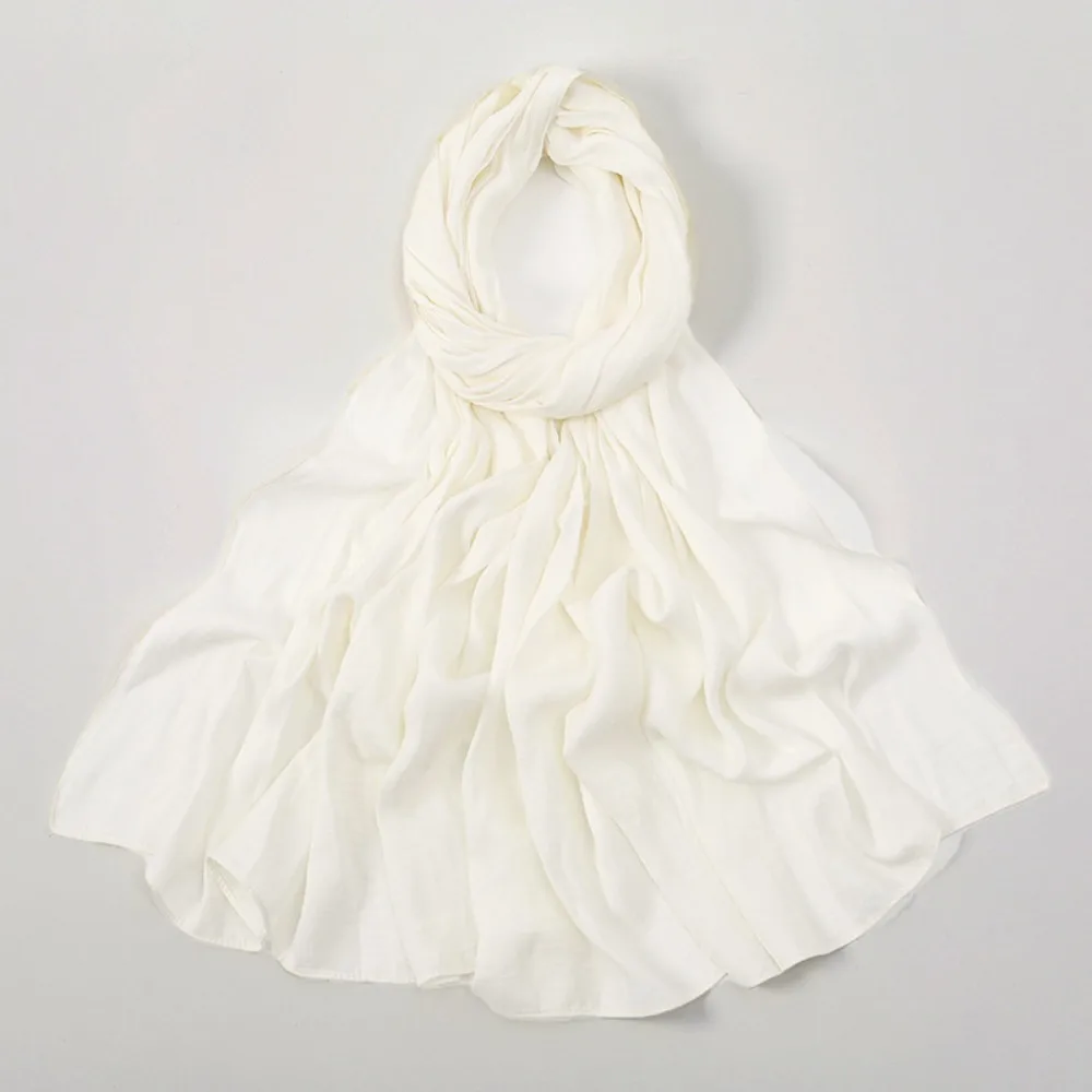 

Премиальный модальный хлопковый шарф-хиджаб, длинный однотонный тюрбан из дышащей ткани, галстук, простой модный мягкий трикотаж, бамбуковый модальный хиджаб