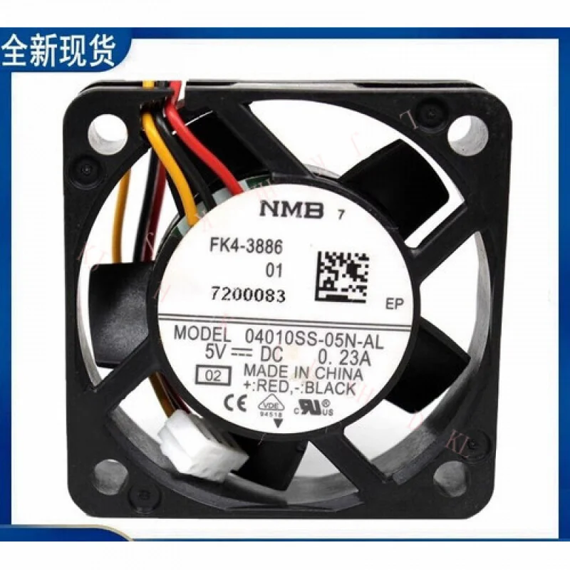 

N FOR NMB 04010SS-05N-AL 5V 0.23A 3-Wire 4010 4cm Industrial Control Cooling Fan