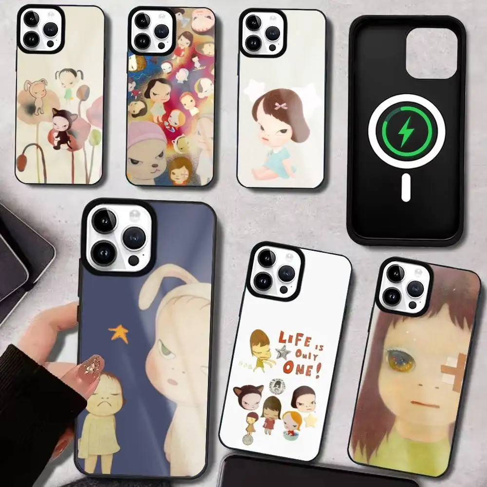 

Japan Art Y-Yoshitomo N-Nara Phone Case For IPhone17 16 15 14 13 12 11 Plus Pro Max Plus Wireless Charger Cover Funda