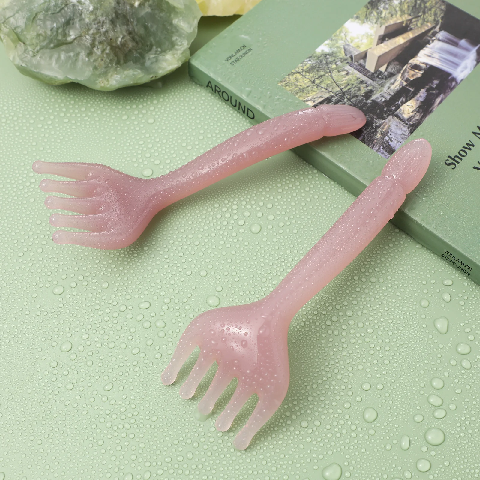 

2 шт., массажная расческа с широкими зубьями, расческа для волос с пятью когтями, массажер для кожи головы, портативный, прочный, для укладки волос, расслабляющий массажер для кожи головы