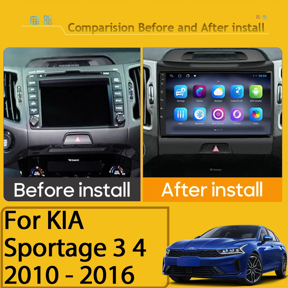 Car Navigation Android For KIA Sportage 3 2010 - 2016 Auto Radio No 2din Player Screen Head Unit Monitor Stereo High-performance