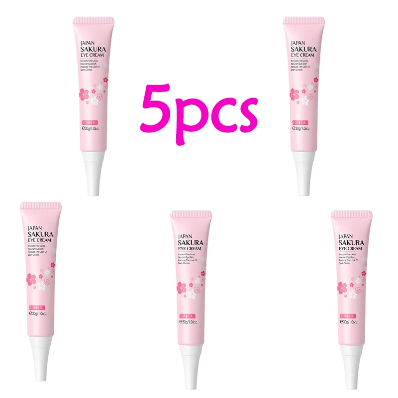 

5pcs LAIKOU 30g Japan Sakura Eye Cream Moisturizing Eye Essence Face Smooting Nourish Korean Eye Skin Care Product Cosmetics