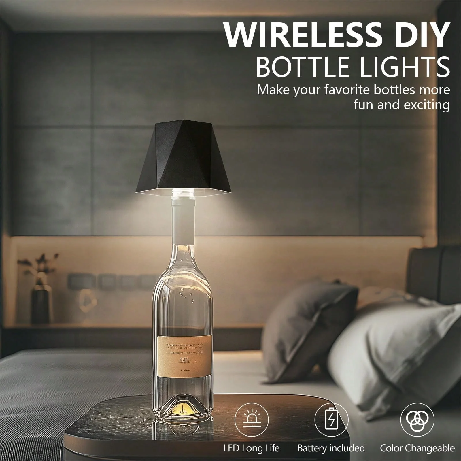 LED embedded desk lamp, stylish and high-end decorative table lamp, portable USB-powered ambient mood light, LED touch-sensitive