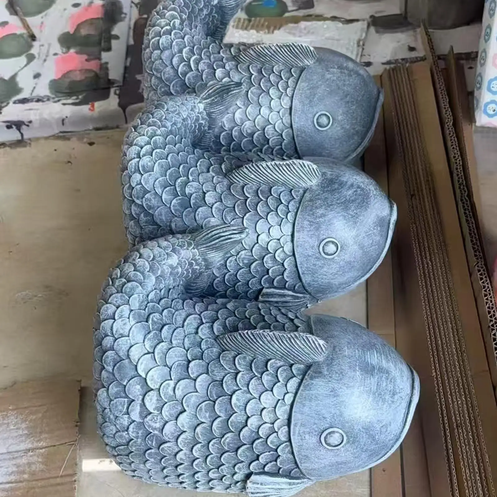 Rainwater Diverter Fish Shape Resin Gutter Extender Diverter Dynamic Water Flow Block Sculpture Extension for Yard Garden Patio