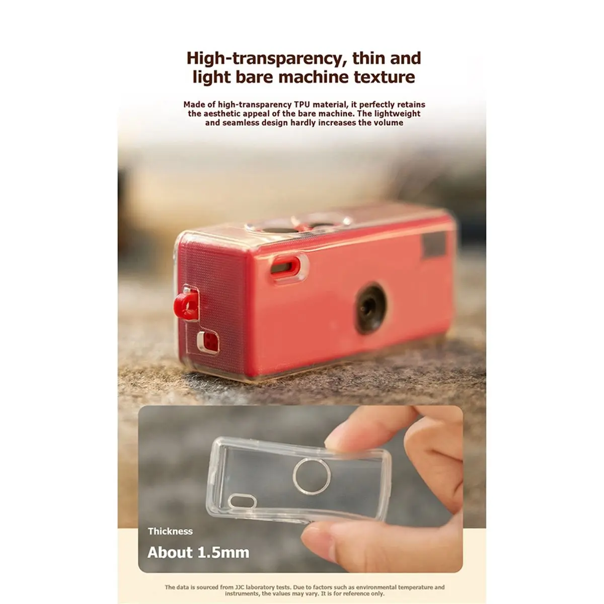 Protective Case for Charmera Keychain Digital Camera with Tempered Glass Screen Protector