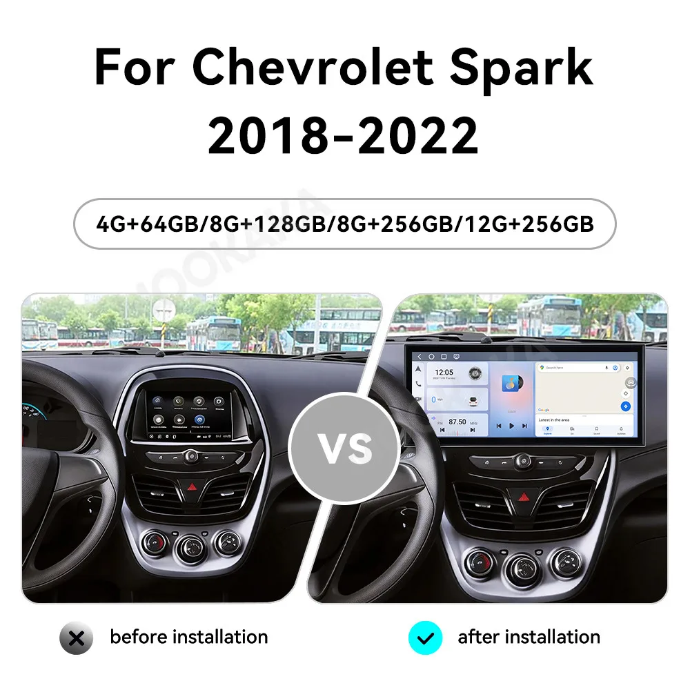 15.8 inch Android 15 Radio For Chevrolet Spark 2018~2022 GPS Multimedia Carplay Player Navigation Car Stereo Receiver Head Unit