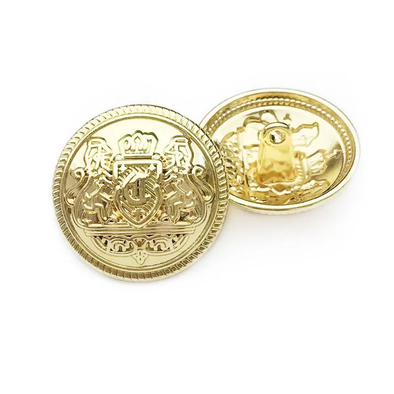 10 Stück 15/20/25 mm ausgefallene Metallknöpfe für Kleidungsdesigner, Gold-Nähknopfverschlüsse, handgefertigt, DIY-Mantel, Bekleidungszubehör – Detail 3