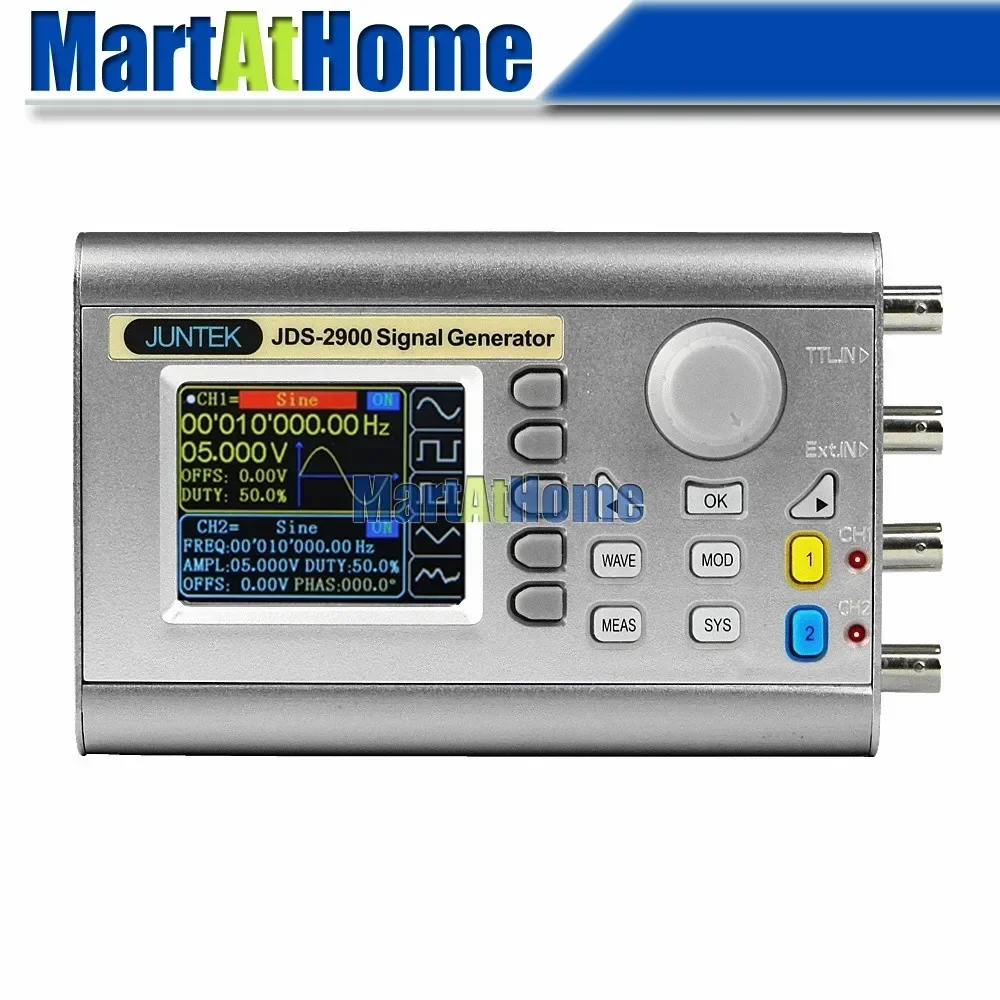 

Digital Dual-channel DDS Signal Generator Function Arbitrary Waveform 15MHz~60MHz Waveform Sampling Rate 266MSa/s 1mVpp 2.4"LCD