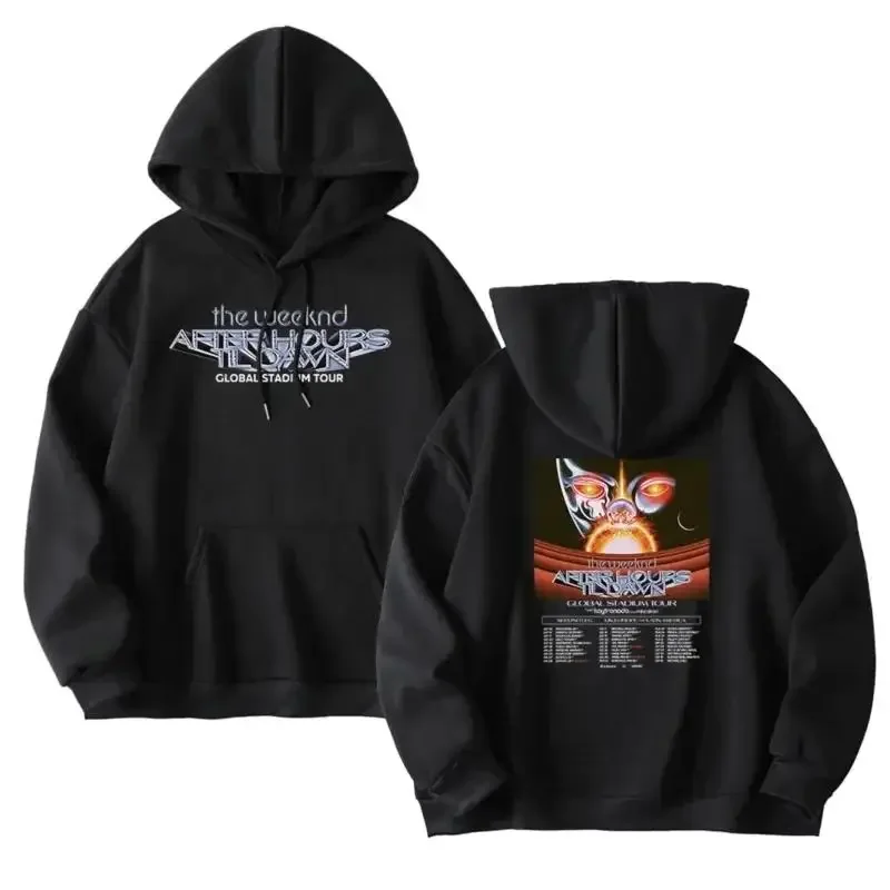 

Top The Weeknd Hoodie After Hours Tour Famous Merch Sweatshirt Casual Long Sleeve Pullover Streetwear Popular Classic Simple
