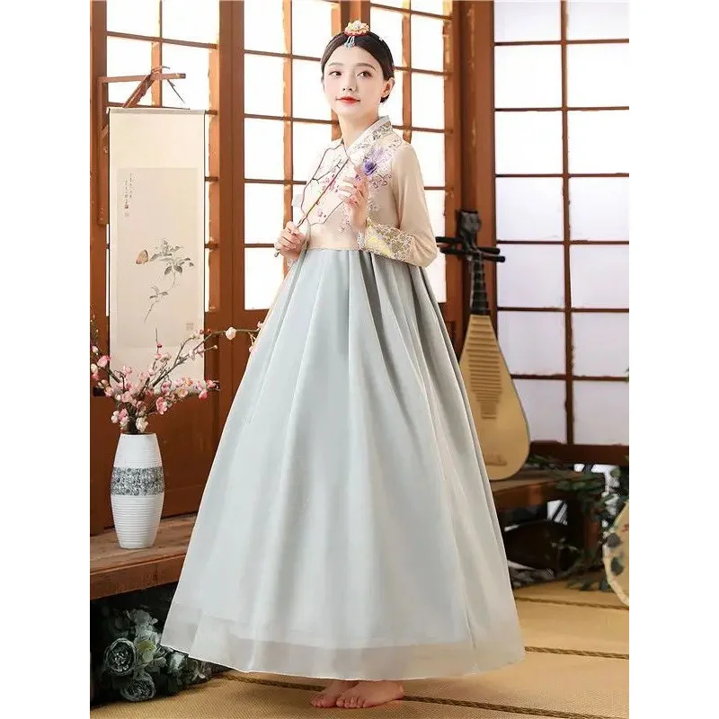 한복 traditional Korean clothing hanbok dress for women ancient palace robe V-neck national performance wedding dress Asien style