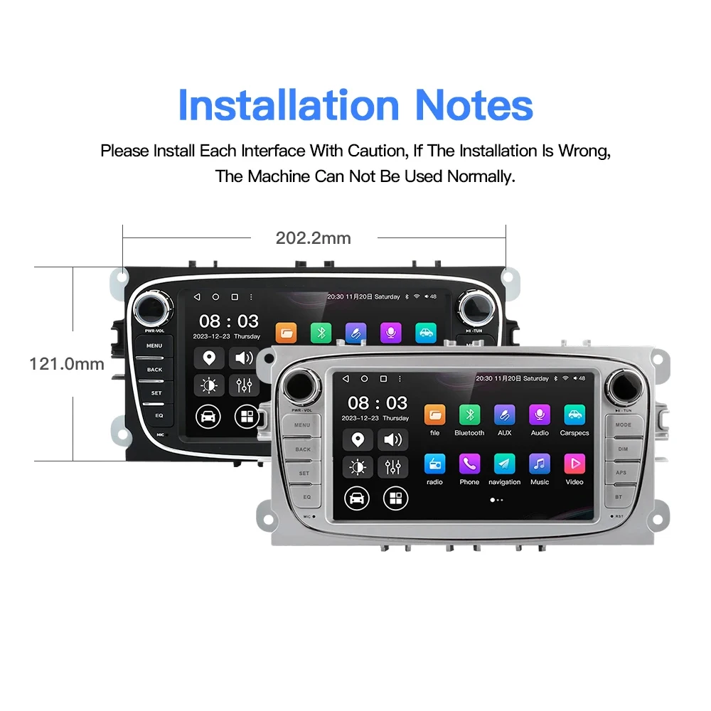 Car Radio Android 13 For Ford Focus mk2 S-Max Mondeo Galaxy C-Max Multimedia Navigation GPS Wireless Carplay Auto Head Unit image 3