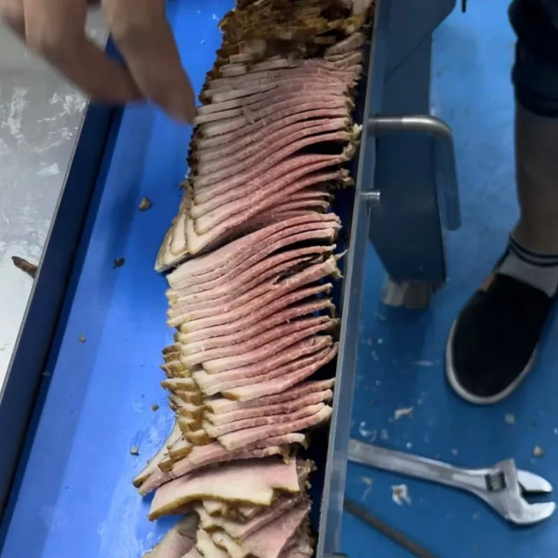 Heavy Meat Slicer Commercial Automatic Slicing Equipment For Braised Pork Cured Meat Bacon Stewed Beef Food Processing Plant view 6
