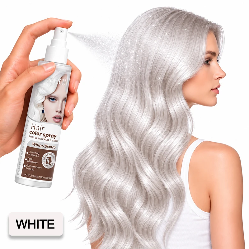SEVICH Temporary Hair Dye Spray 30ml Washable Hair Color 8 Colors One-Time Quick Dry Styling for Halloween Cosplay Party DIY