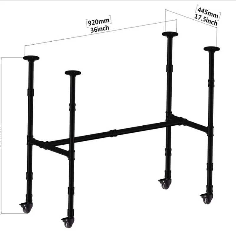 Rustic Vintage Black Heavy Metal Table Legs, Stable Support Bracket for Dining Table, Computer Desk and Furniture Storage Shelf
