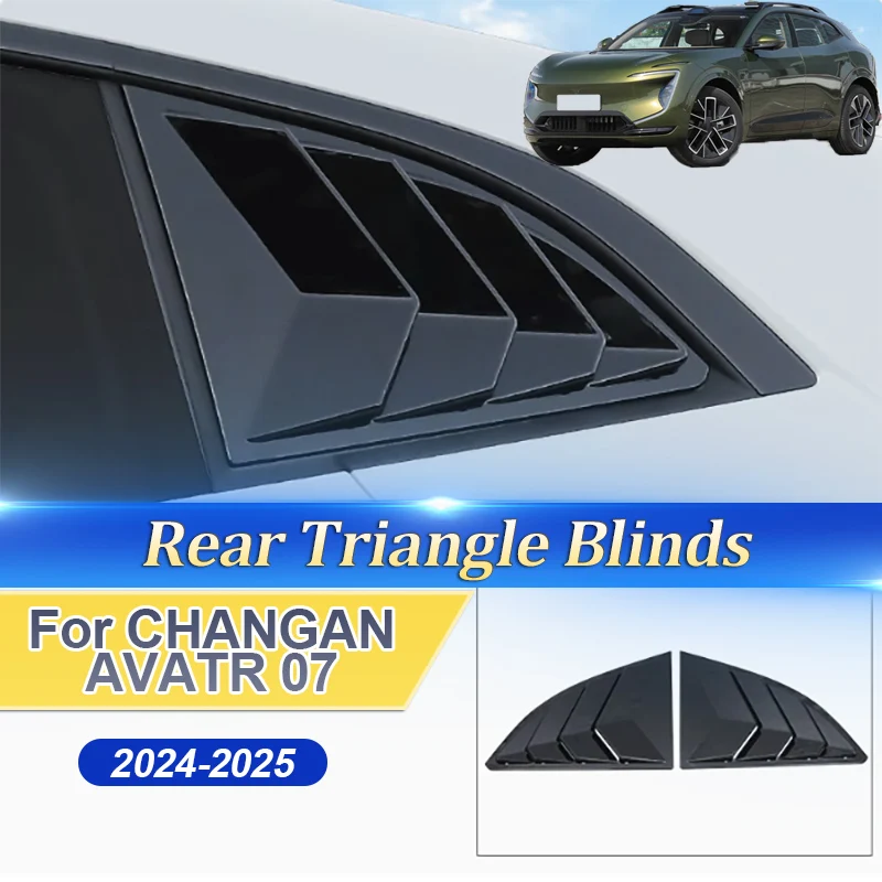 

For CHANGAN AVATR 07 2024 2025 Exterior Accessories Rear Window Blinds Sides Louvers Vent Rear Window Louvers Cover Scoop Parts