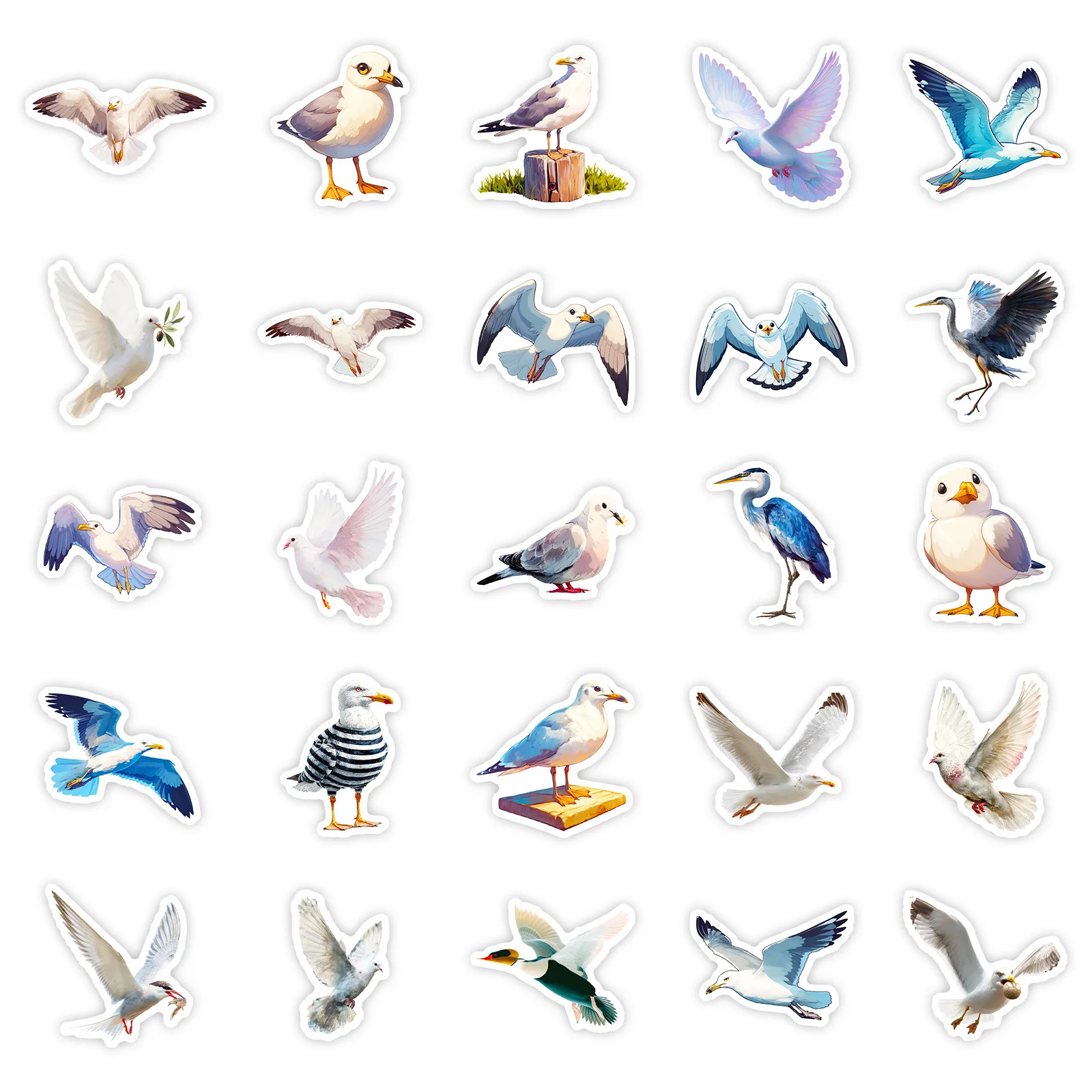 56PCS Pigeon Birds Cartoon Stickers INS Style Graffiti Decoration DIY Notebook Suitcase Guitar Refrigerator Phone Decals Toys
