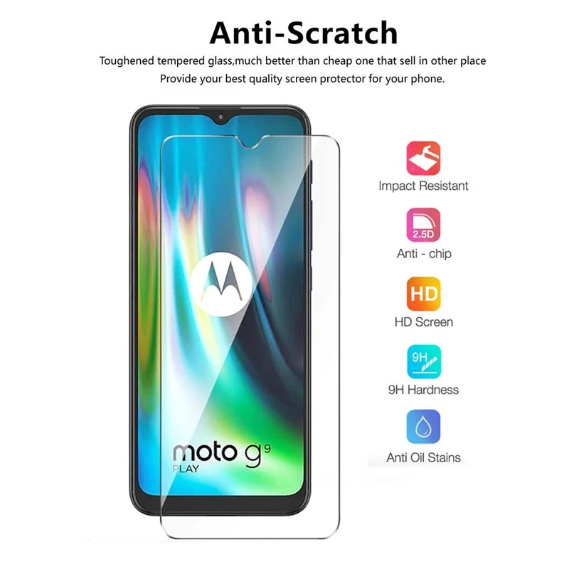 4PCS Tempered Glass for Motorola E13 E22S Z4 E7i Plus E 7 Power Screen Protector for Moto G10 G20 G30 G50 G7 G8 G9 Play G Pure