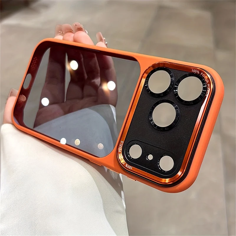 Luxury frosted semi transparent shockproof phone case for iPhone 17 16 15 14 13 Pro Max Clear black high-quality protective case