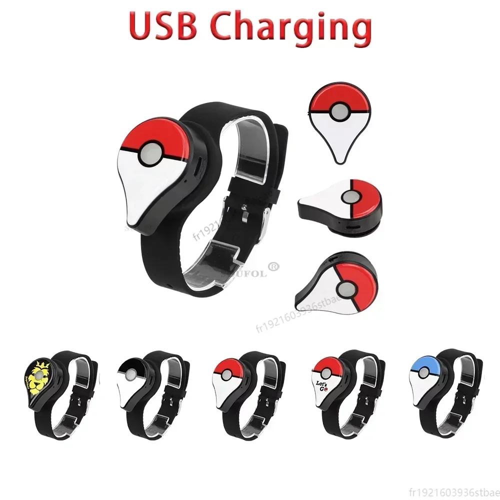 Auto and Manul Catch USB Rechargable For Pokemon Go Plus Wristband Bracelet Digital Watch Blue-tooth Band Switch Game Accessory