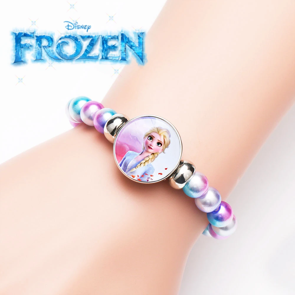 

Disney Frozen 2 Princess Action Figure Anime Elsa Anna Sofia Snow White The Flash Printed Bracelet Children Christmas Gifts