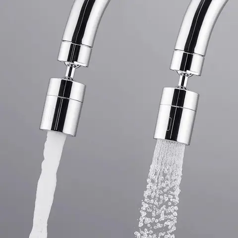 Kitchen Faucet Spray Head 360° Universal Swivel Dual Mode Faucet Bubbler Bathroom Pressurization Anti Splash Extender Nozzle