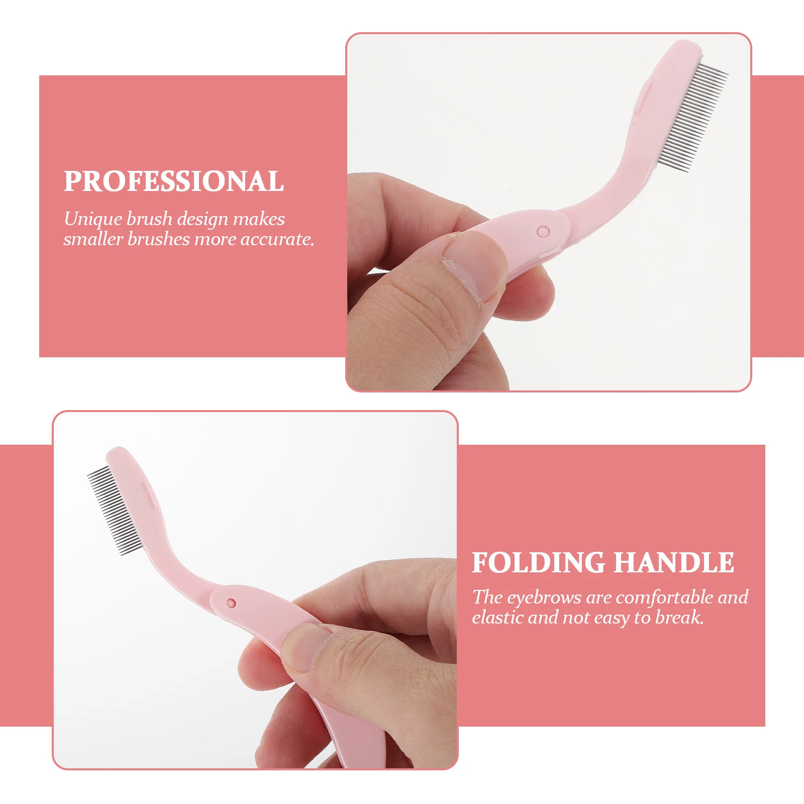 2Pcs Eyebrow Eyelash Brush Comb Portable Makeup Tool Multifunctional Grooming Brush for Home Salon Travel Face Makeup Tool