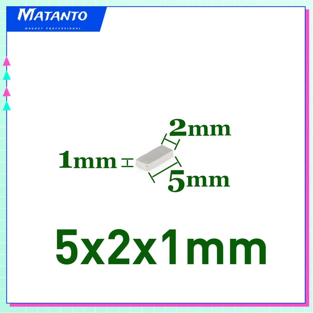 100/200/500/1000/2000 шт. 5X2x1 небольшой блок неодимовых магнитов лист постоянный сильный мощный магнитный магнит магнит неодимовый