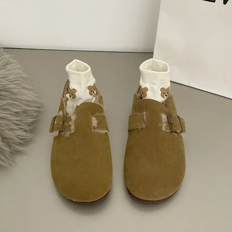 Women's All -inclusive Bolin Shoes 2023 New Bokyen Single Shoes Flat -bottomed Wear -resistant Slip on Ladies Retro Cotton Shoes