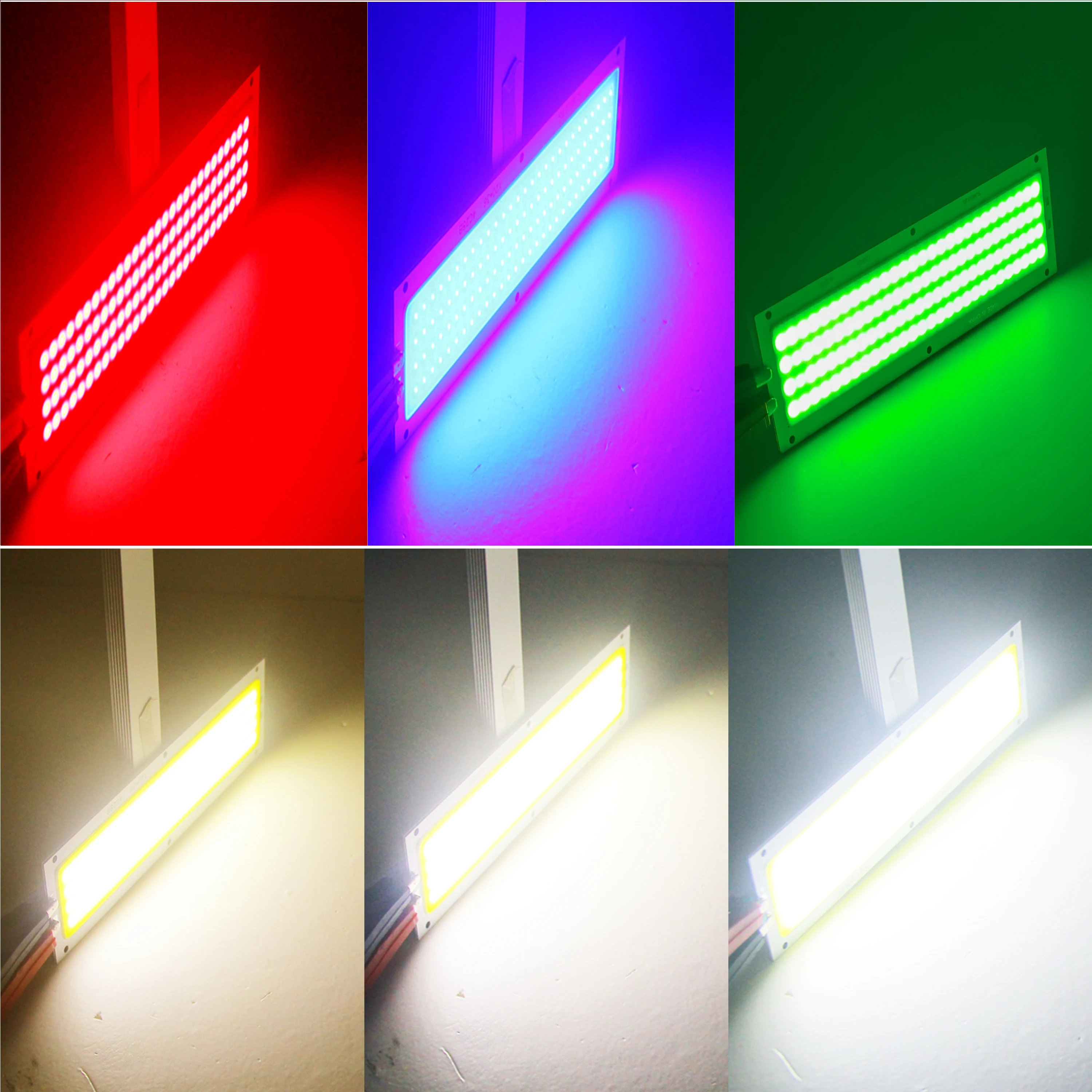 FTZOTOF COB LED Panel Chip Strip Light Source 120x36mm DC 12V 12W  5 Colors Module Emitting Diode for Indoor Lamps For DIY Bulbs