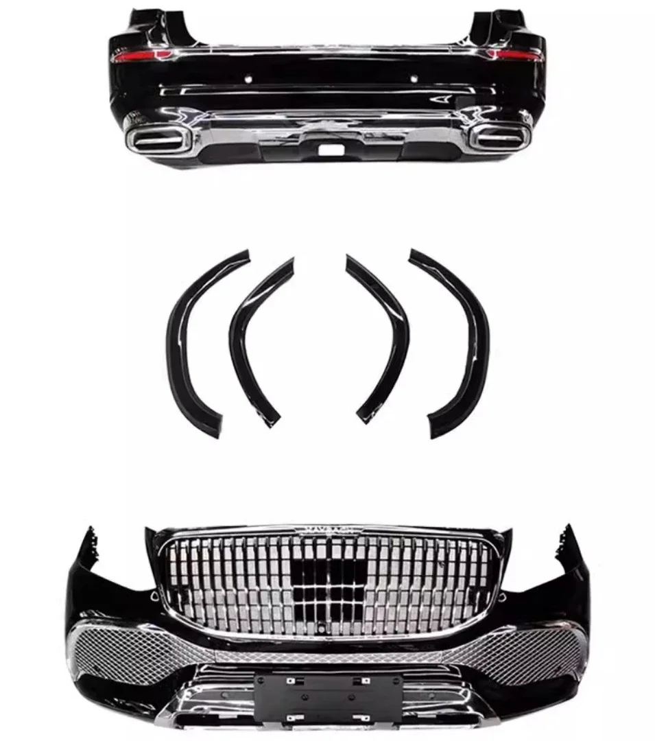 

Front Rear Bumper Grill Mask Eyebrow For Mercedes-Benz GLS-class X166 2016-19 modified Unpainted Body Kit Auto Accessories