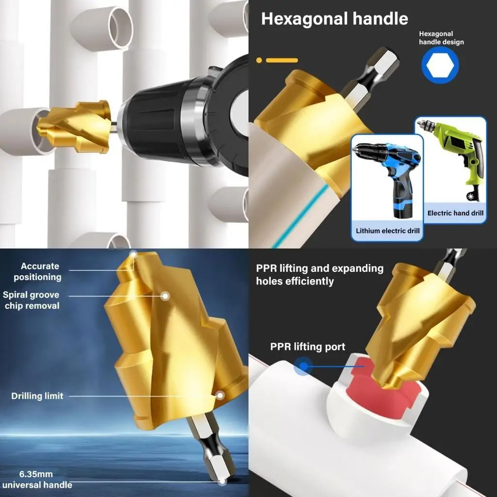 

Y1UD 2Pcs Shank Reamer Drill Bits Set High Speed Steel Stop Grooves 20mm and 25mm for Metalworking
