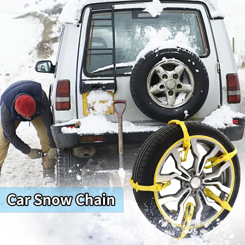 

Car Snow Chains Auto High Quality Rubber Snow Chain Anti Skid Anti Slip Chain For Car Van SUVs Automotive Tires Accessories