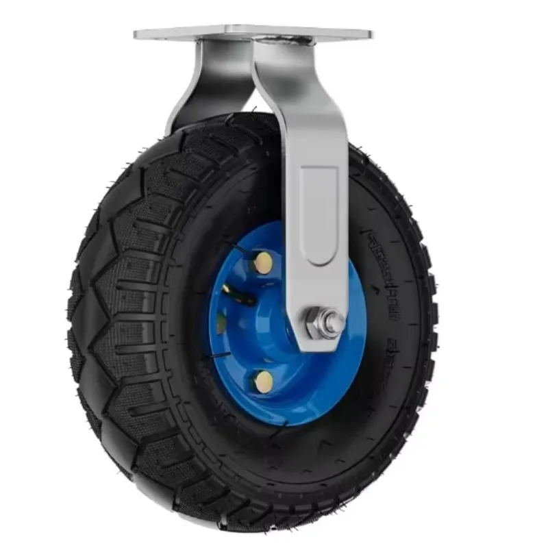 Hanak78 Fixed Rubber Caster Wheel, 6‑Inch Rigid Non‑Swivel Spare Caster Component