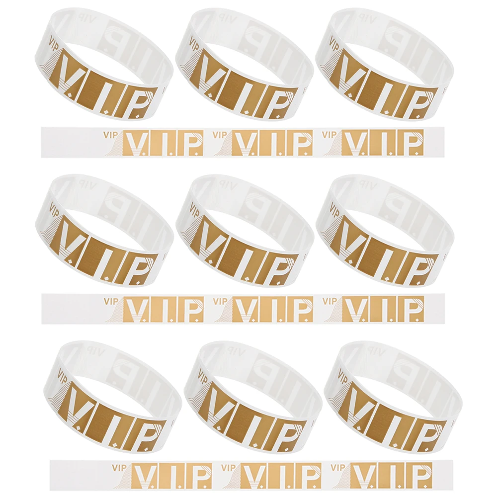 

100pcs Party Wristband Child Bands Synthetic Paper Waterproof Bracelets Disco Event Armband Hospital Handband