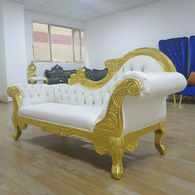 European solid wood chaise longue, double chaise longue, chaise longue sofa mermaid wedding chair hotel clubhouse image chair