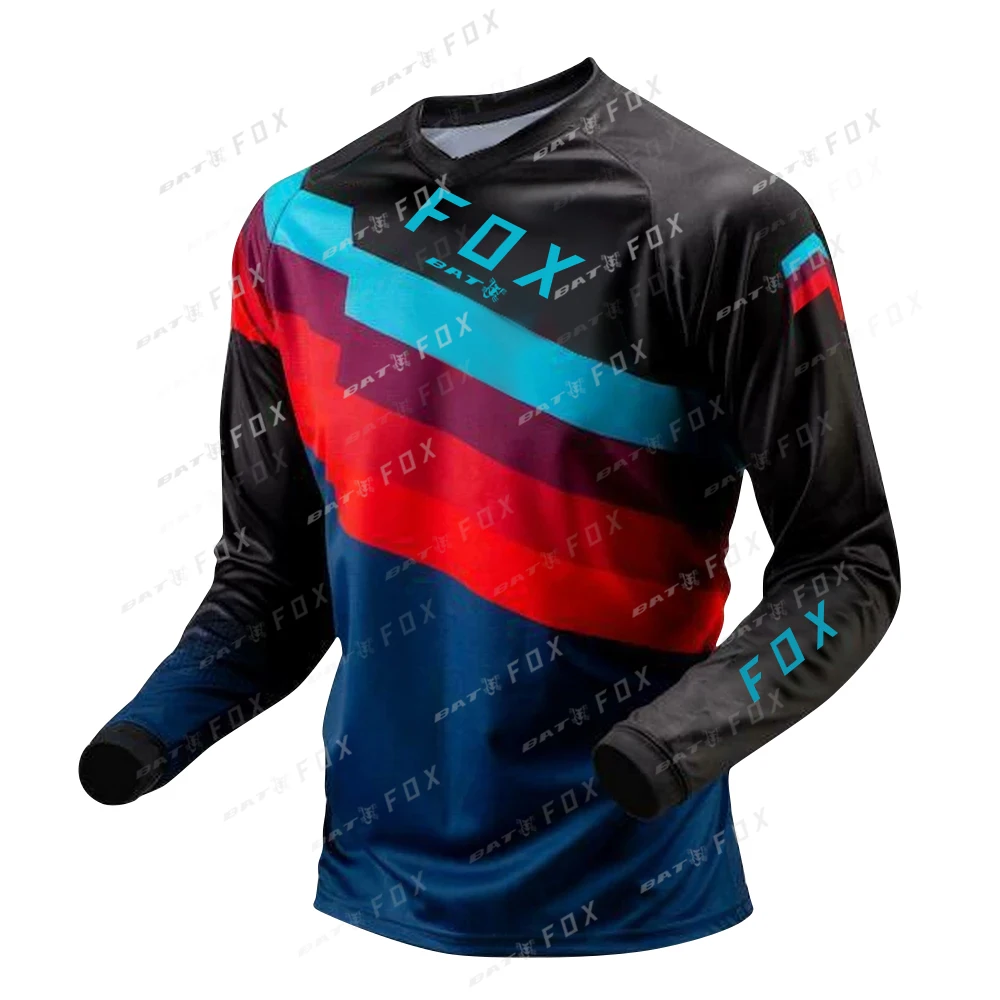 

Men's BAT FOX Downhill Jersey Racing Motocross T-Shirt Enduro MTB Jersey Quick-Dry Bicycle Clothing Maillot Ciclismo Hombre