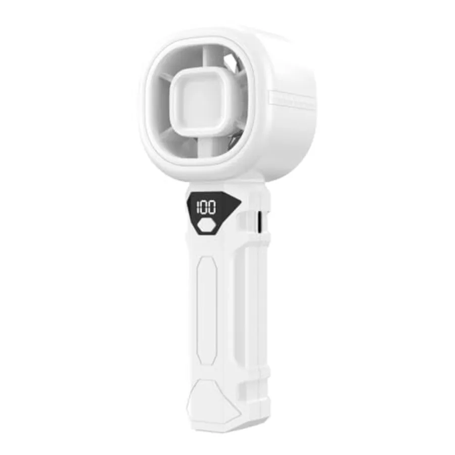 

Portable Handheld Turbo Fan, Personal Mini Fans with Digital Display, 3 Wind Speeds, 3000mAh Battery USB Rechargeable Hand Held